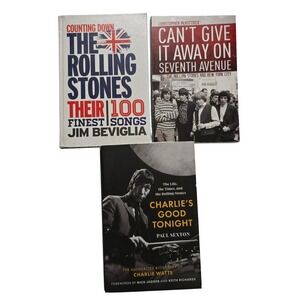 Rolling Stones Book Lot Charlie Watts Biography 100 Finest Songs NYC History